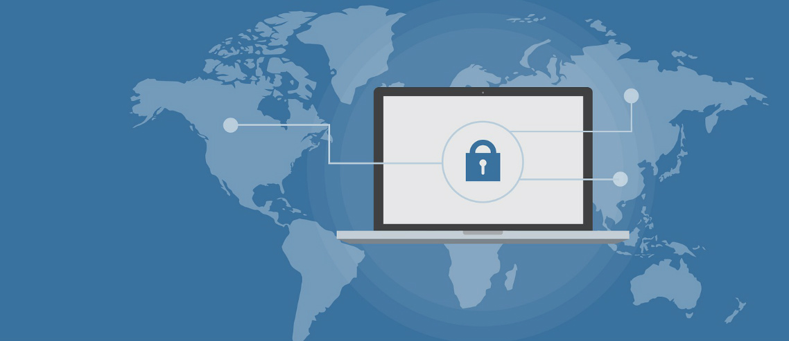 illustration of a laptop connected via a network over a global map, symbolizing the importance of Pacific Prime China's new privacy policy